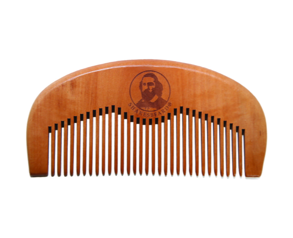 SHAKESBEARD ® Peach Wood Beard Comb