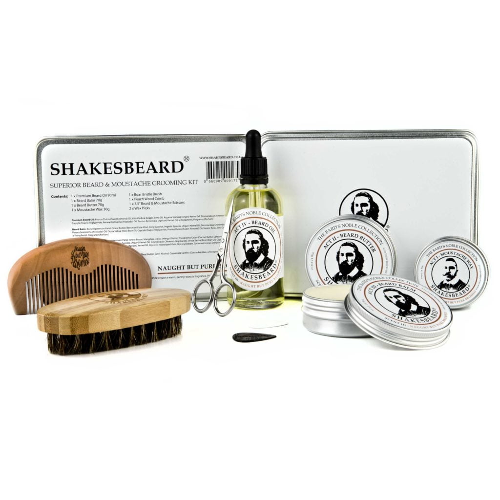 Shakesbeard Beard Care Classic Cedarwood Superior Beard & Moustache Grooming Kit Naught But Pure Bromeo